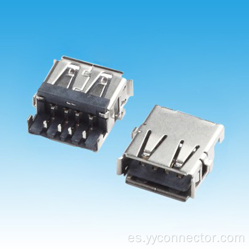 USB A/F DIP 90 ° Conector de hundimiento